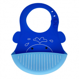 Дитячий слинявчик "Кит" Mega Zayka MGZ-0603-6 силіконовий