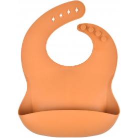 Слюнявчик силиконовый 2Life Y25 30х24 см Оранжевый (vol-9746)