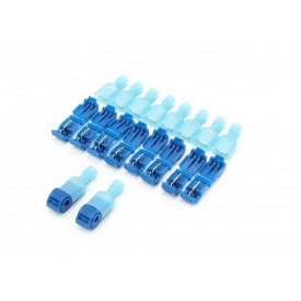 Набір обжимних клем з ізоляцією T-подібні 1,5 - 2.5 мм Linco для швидкого монтажу 10 шт синій (544564557)