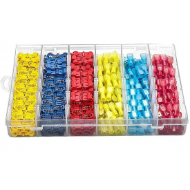 Набір клем T-подібних обтискних 0.5-4.0 мм PWR з ізоляцією 120 шт (ЕК050764)
