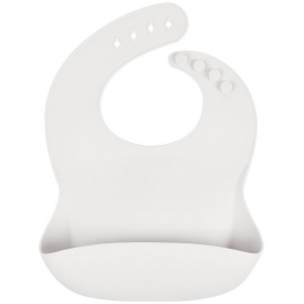 Слюнявчик силиконовый 2Life Y23 30х24 см Белый (vol-9744)