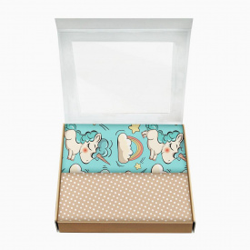 Набір пелюшок COSAS BEIGE UNICORN Бязь 80х100 см 2 шт Бежевий