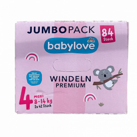 Підгузники Babylove 4 8-14 кг 84 шт Jumbo Pack