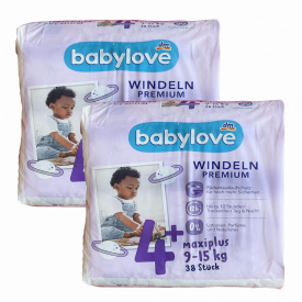Підгузки Babylove Premium 4+ Maxi Plus (9-15 кг) 76 шт