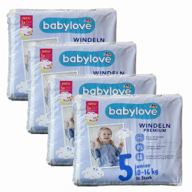 Підгузки Babylove Premium 5 Junior (10-16 кг) 144 шт