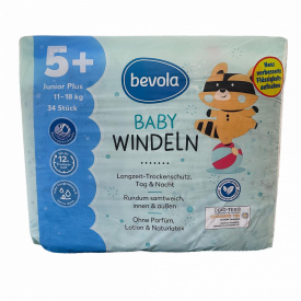 Підгузки Bevola Baby 5+ Junior Plus 11-18 кг 34 шт