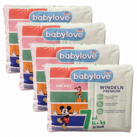Підгузники Babylove Premium 7 XXL 16+ кг 120 шт