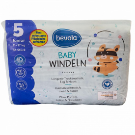 Підгузки Bevola Baby 5 Junior 11-17 кг 36 шт
