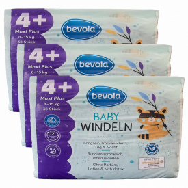 Підгузки Bevola Baby 4+ Maxi Plus 8-15 кг 114 шт