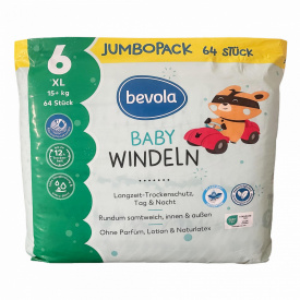 Підгузки Bevola Jumbopack Baby 6 XL 15+ кг 64 шт