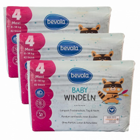 Підгузки Bevola Baby 4 Maxi 8-14 кг 126 шт