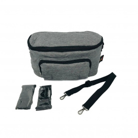 Сумка на коляску YOYA Baby go 18*30*13 см Серая