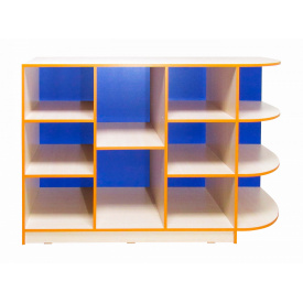 Стелаж дитячий для іграшок МАКСІ МЕБЛІ Дуб молочний/Синій уніколор (5102166)