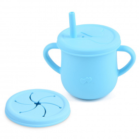 Поильник-непроливайка силиконовый контейнер для снеков 2Life Y9 200 мл Синий (vol-10061)