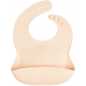 Слюнявчик силиконовый 2Life Y4 30х24 см Персиковый (vol-9717)