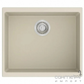 Прямоугольная кухонная мойка под столешницу Fabiano Navio 53x46 Grey Metallic серый металлик