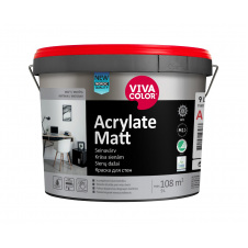 Фарба інтер'єрна Acrylate Matt вологостійка матова база А біла 9 л