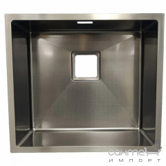 Квадратная кухонная мойка под столешницу Fabiano Quadro 44 Celldecor Nano Graphite нержавеющая сталь, декор соты Тернополь