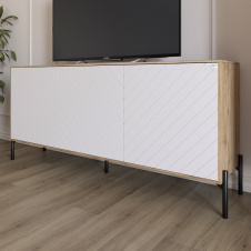 Тумба Lion Амарант 168x40x76.5 см Дуб Аппалачи/Белый (LION-043018)