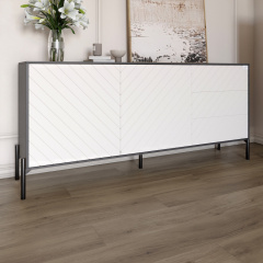 Комод Lion Амарант 158.5x39x77 см Антрацит/Білий (LION-041902) Київ