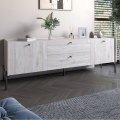 Тумба Lion Wood 180x40x50 см Самоа Димчастий (LION-043134) Херсон