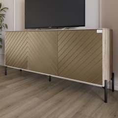 Тумба Lion Амарант 168x40x76.5 см Дуб Сонома/Перламутровый металлик (LION-043036) Черновцы