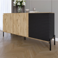 Комод Lion Грей 154x38x76.5 см Дуб Аппалачі/Асфальт (LION-041562) Вишневе