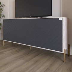 Тумба Lion Амарант 168x40x76.5 см Самоа Димчастий/Графітовий (LION-043085) Суми
