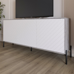 Тумба Lion Амарант 168x40x76.5 см Шварцвальд/Білий (LION-043026) Київ