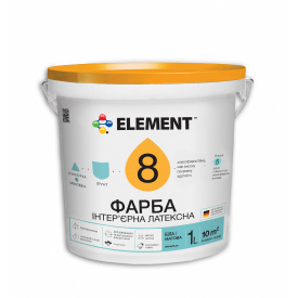 Фарба фасадна ELEMENT 8 водно-дисперсійна база А біла 1 л