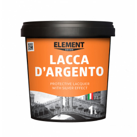Декоративний лак Element Decor Lacca D'Argento срібло 3 л