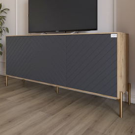 Тумба Lion Амарант 168x40x76.5 см Дуб Аппалачі/Графітовий (LION-043078)