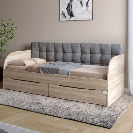 Односпальне ліжко Lion Л-7 Лілі-95 90x200 см Дуб Сонома (LION-041092)