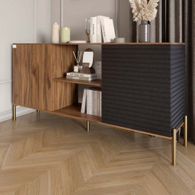 Комод Lion Грей 154x38x76.5 см Дуб Ливорно/Асфальт (LION-042746)