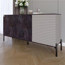 Комод Lion Грей 154x38x76.5 см Бетон темний/Кашемір (LION-041805)