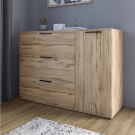 Комод Lion Краш 120x43x86 см Дуб Аппалачи (LION-044155)