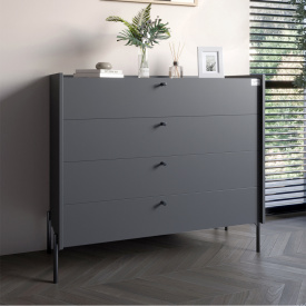 Комод Lion Wood 100x45x90 см Антрацит (LION-042972)