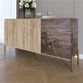 Комод Lion Грей 154x38x76.5 см Дуб Сонома/Дерево (LION-041842)
