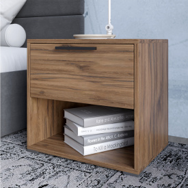 Тумба прикроватная Lion Краш 40x32x43 см Дуб Ливорно (LION-044137)