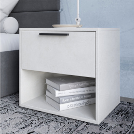 Тумба приліжкова Lion Краш 40x32x43 см Бетон (LION-044127)