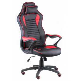 Крісло геймерське Nero Black Red Special4You чорне з червоними вставками та механізмом гойдання Anyfix
