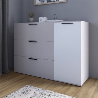 Комод Lion Краш 120x43x86 см Кашемір/Німфея Альба (LION-044146)
