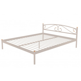 Ліжко двоспальне металеве Метакам VERONA-1 200X180 Бежевий