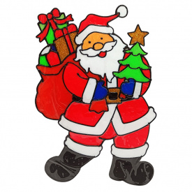 Силіконова наклейка на скло "Санта Клаус" Bambi 13-65-1 25 х 30 см