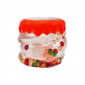 В'язка маса слайм "Crystal Slime" Danko Toys CS-01-01U з намистинками Помаранчевий