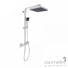 Душевая стойка со смесителем-термостатом Q-tap Sloup QTSL57103KNC хром Вишневе