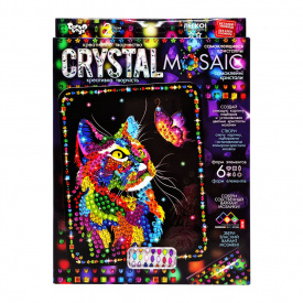 Креативна творчість "Crystal mosaic Кіт і метелик" Danko Toys CRM-02-04 6 форм елементів
