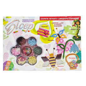 Набір бісеру для творчості Danko Toys Б6-1…4 великі намистини Бджілка