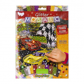 Креативна творчість Glitter Mosaic Super Car Danko Toys БМ-03-02 блискуча мозаїка