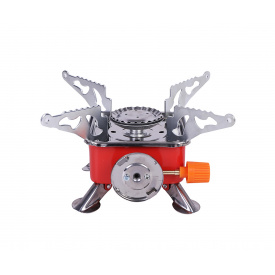 Портативная складная газовая горелка с пьезоподжигом под баллон Kovar K-202 2800W Красный